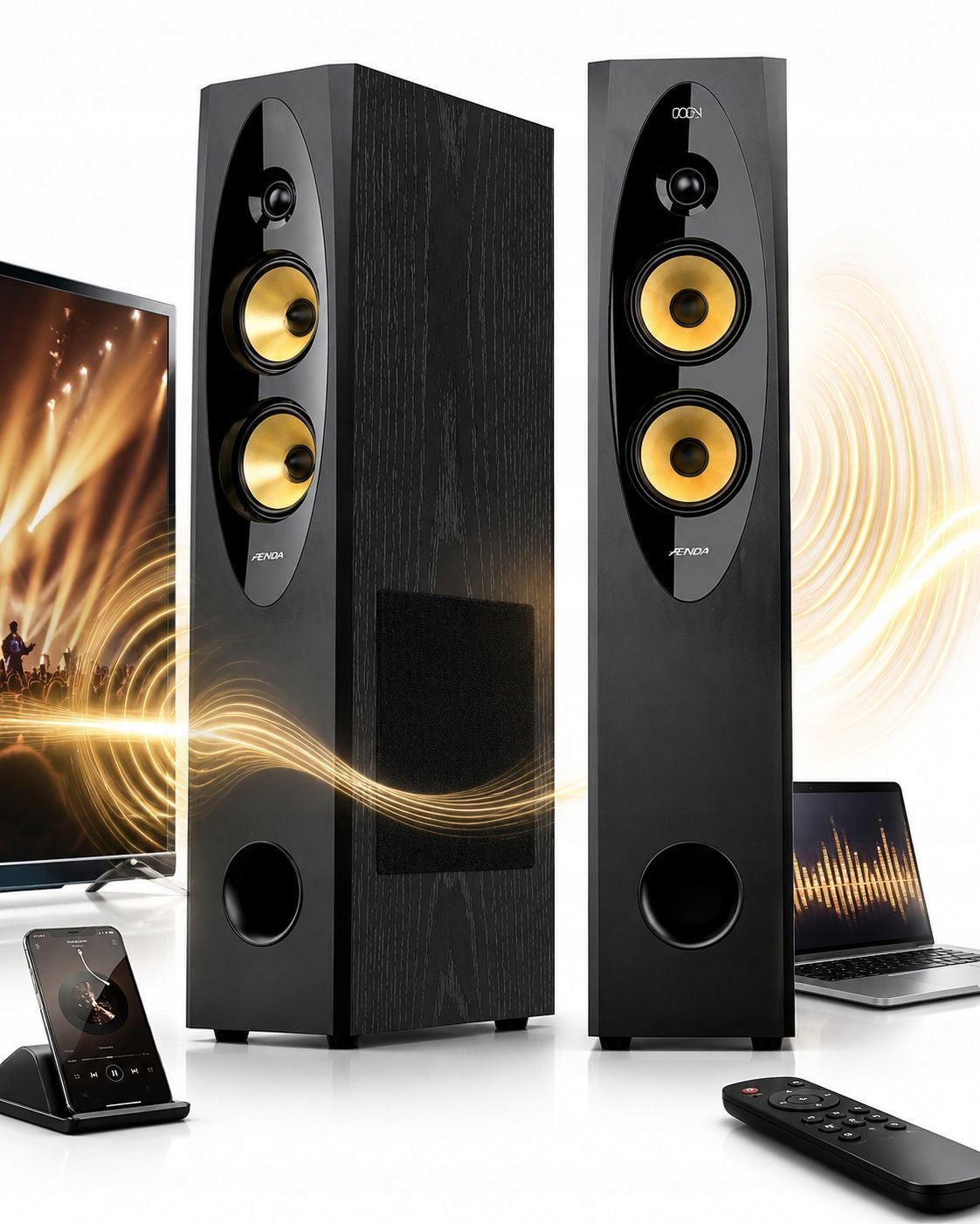 FENDA T-60X PRO floor speakers for TV, Computer, BLUETOOTH