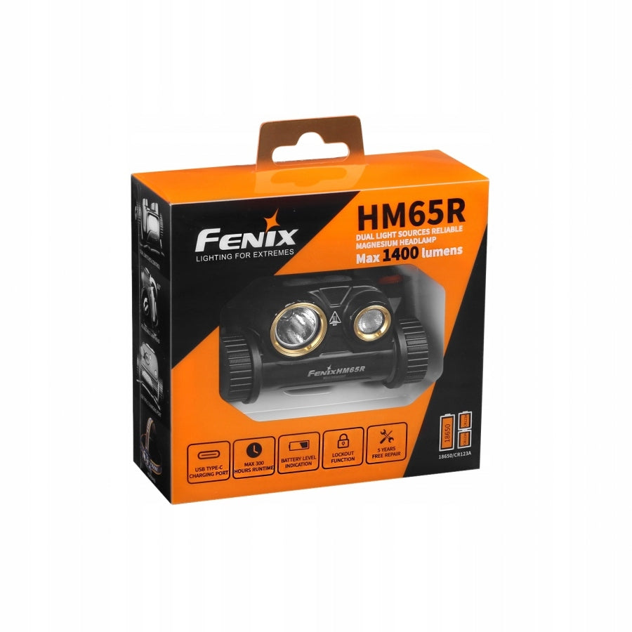 FENIX HM65R LED Flashlight - Headlamp Color black