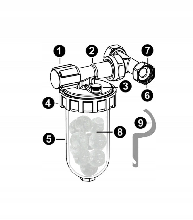 FERDOM water softener FD404 dosonator + polyphosphate 110g (balls) Brand Ferdom