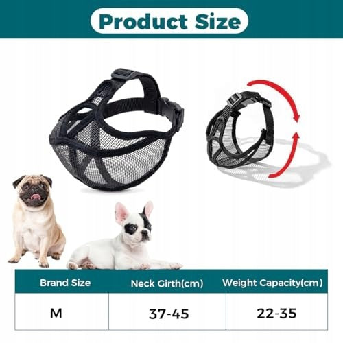 FERRADREND MUZZLE FRENCH BULLDOG ADJUSTABLE MUZZLE FOR DOG PROTECTION Manufacturer code B0GXCJ3PW6