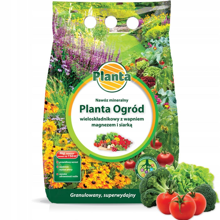 FERTILIZER 3kg FOR GARDEN - VEGETABLES FLOWERS TREES BUSH LAWN PLANTA GARDEN