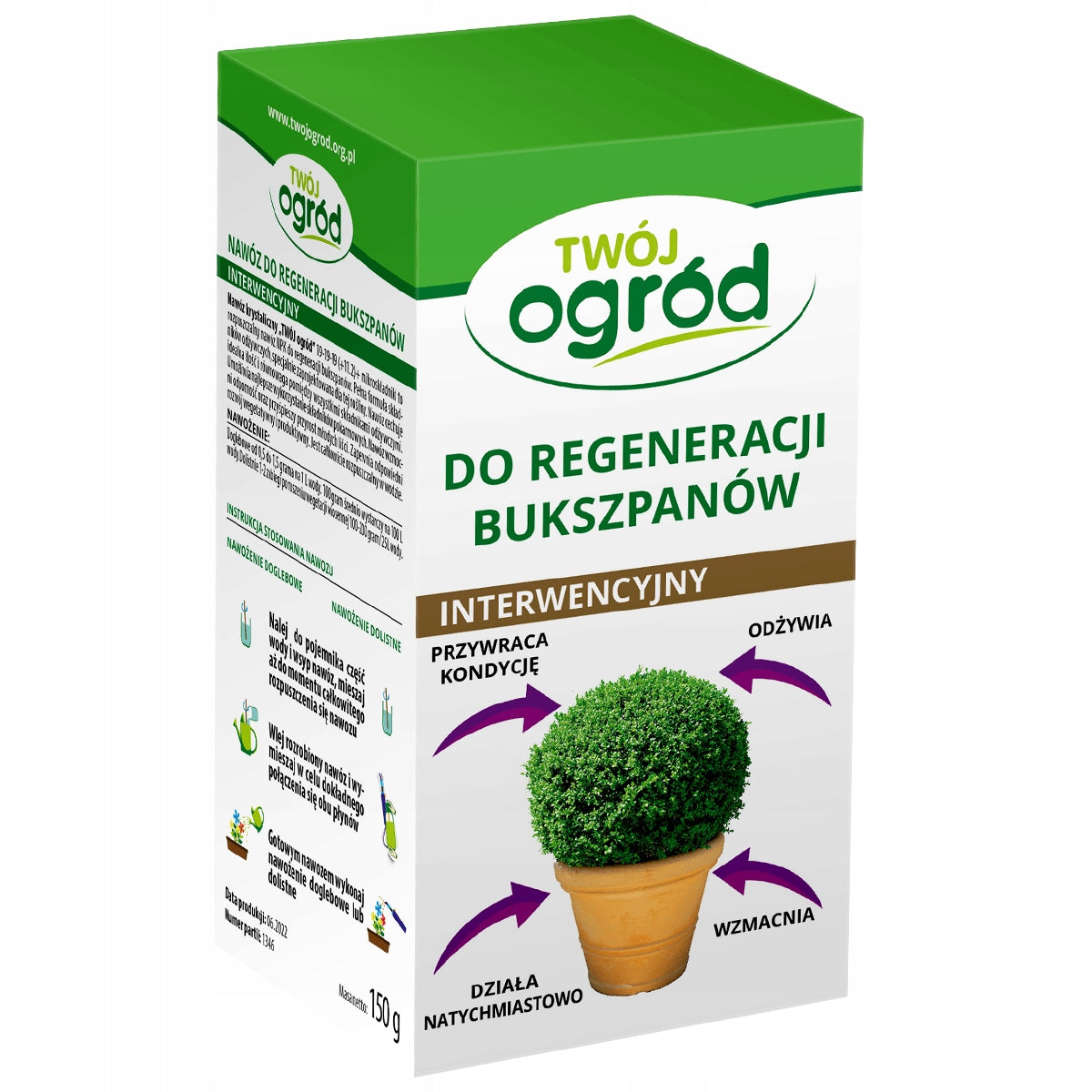 FERTILIZER FOR BOXWOOD 150g FOR REGENERATION soluble RESCUE FOR BOXWOOD