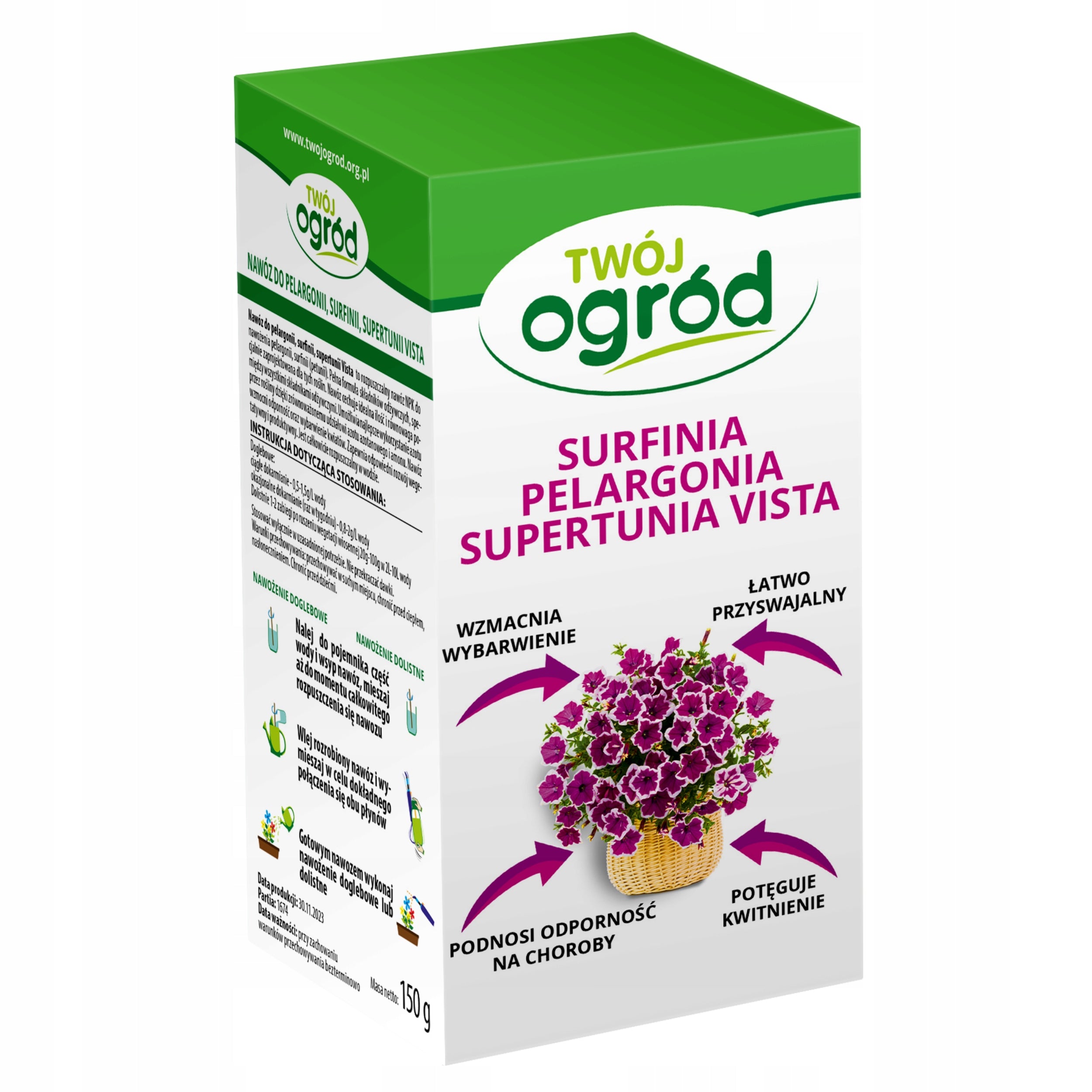 FERTILIZER FOR GERANIUM SURFINII PETUNIA SUPERTUNI 150G FAST-ACTING Packaging status original