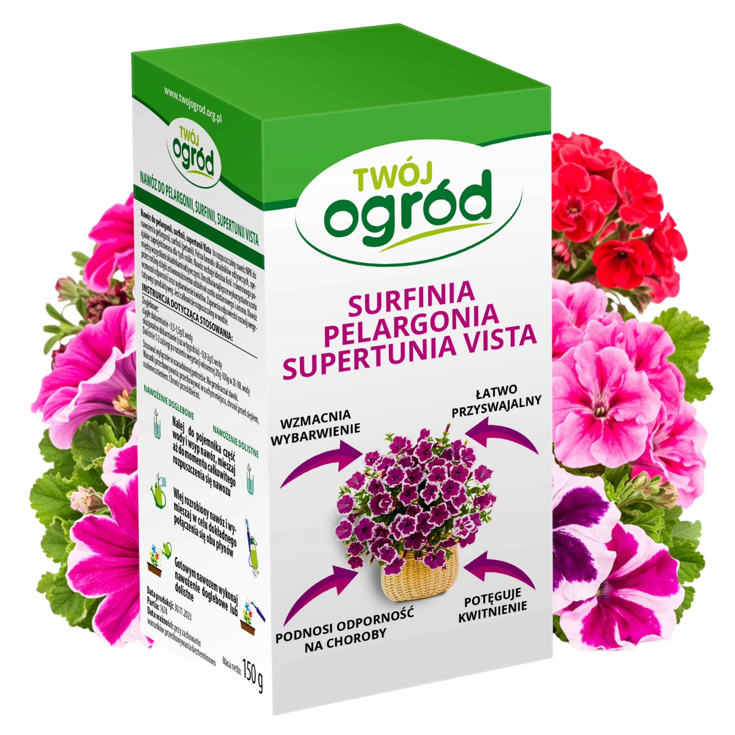 FERTILIZER FOR GERANIUM SURFINII PETUNIA SUPERTUNI 150G FAST-ACTING