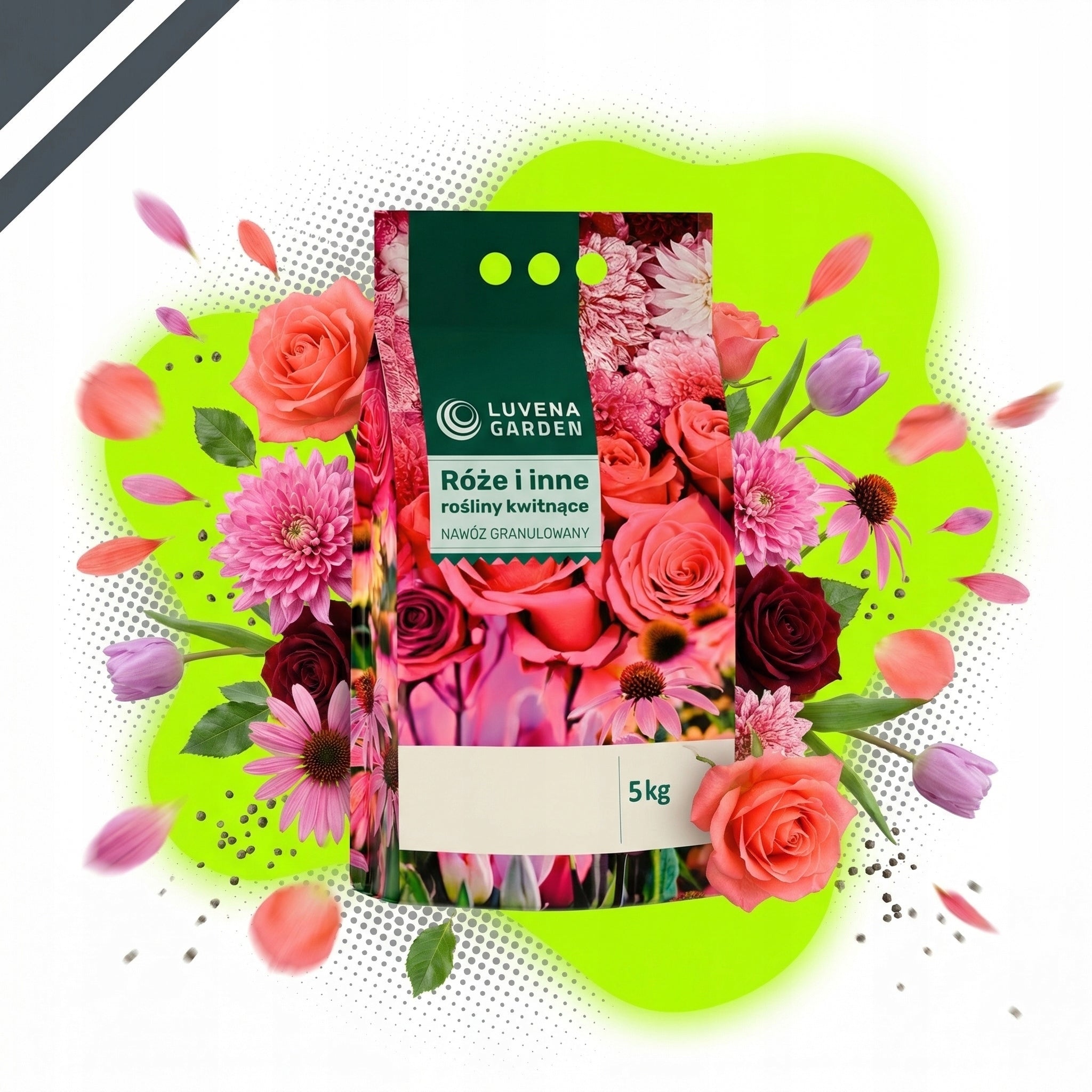 FERTILIZER FOR ROSES OF FLOWERING PLANTS LONG-ACTING LUVENA GARDEN 5KG Form granules