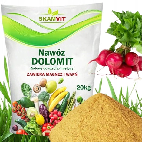 FERTILIZER LIME Ground 20kg Fertilizer For Lawn Earth Vegetables DOLOMIT Magnesium
