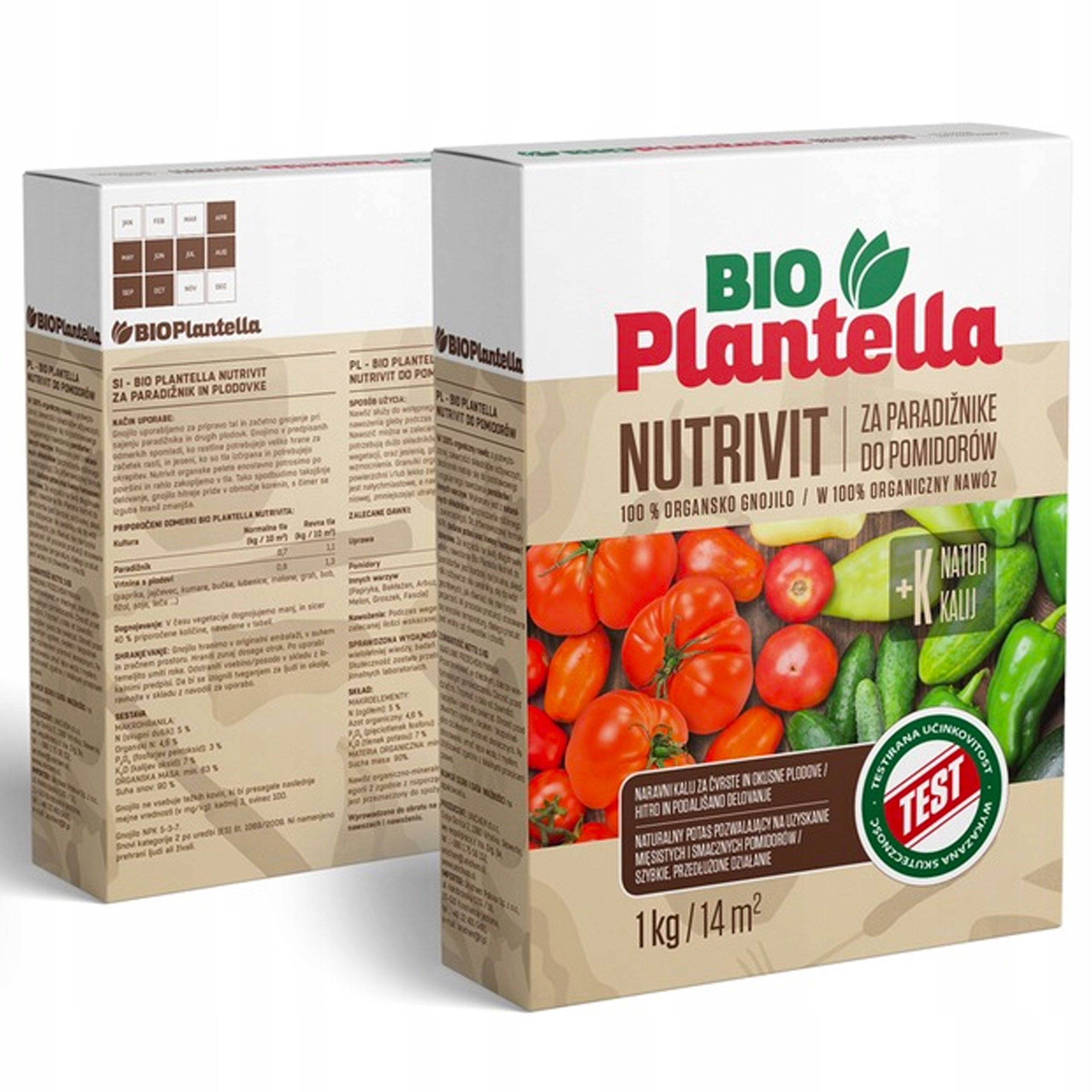 FERTILIZER PREPARATION FOR TOMATOES PEPPERS CUCUMBERS ORGANIC BIO PLANTELLA 1KG Packaging status original