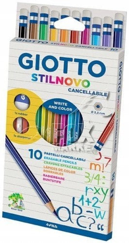 Buntstifte Fila Giotto Stilnovo Cancellabile, mit Zubehör 