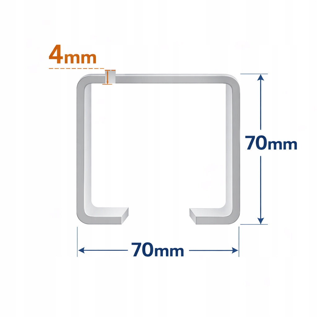 FI 60 ROLLER TROLLEYS FOR SLIDING GATE FOR EXTERNAL PROFILE RAIL 70x70 Roller type metalowe
