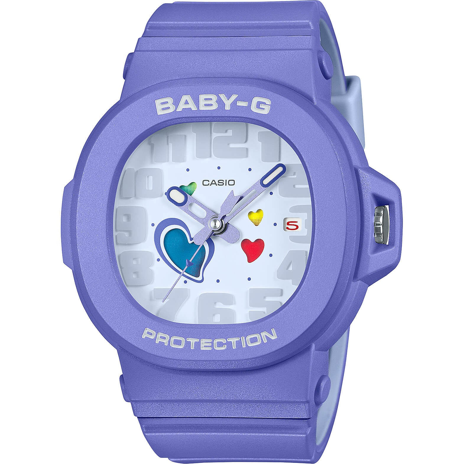 FIALOVÉ DÍVČÍ BAREVNÉ HODINKY CASIO BABY-G BGA-10-6AER VODOTĚSNÉ