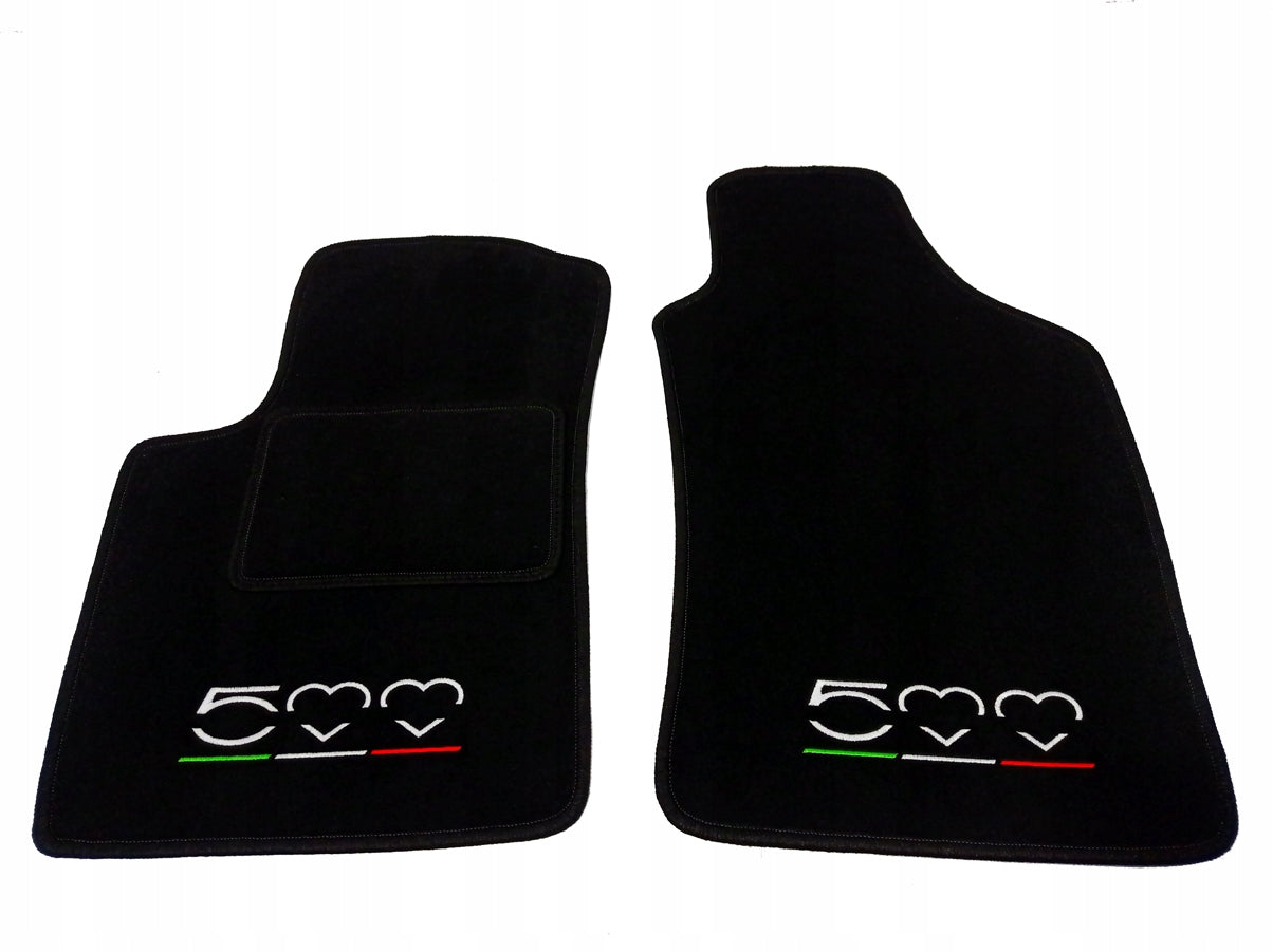 FIAT 500 VELOUR RUGS (2007-...) FRONT + EMBROIDERY Manufacturer Lasota
