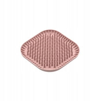 FIBOO SPIKY Hedgehog Licking Mat for Dog and Cat - Pink