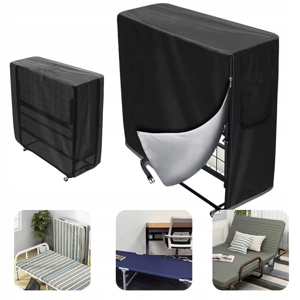 FIELD BED COVER FOLDABLE WATERPROOF 99X38X114CM UV BLACK Product width 38 cm