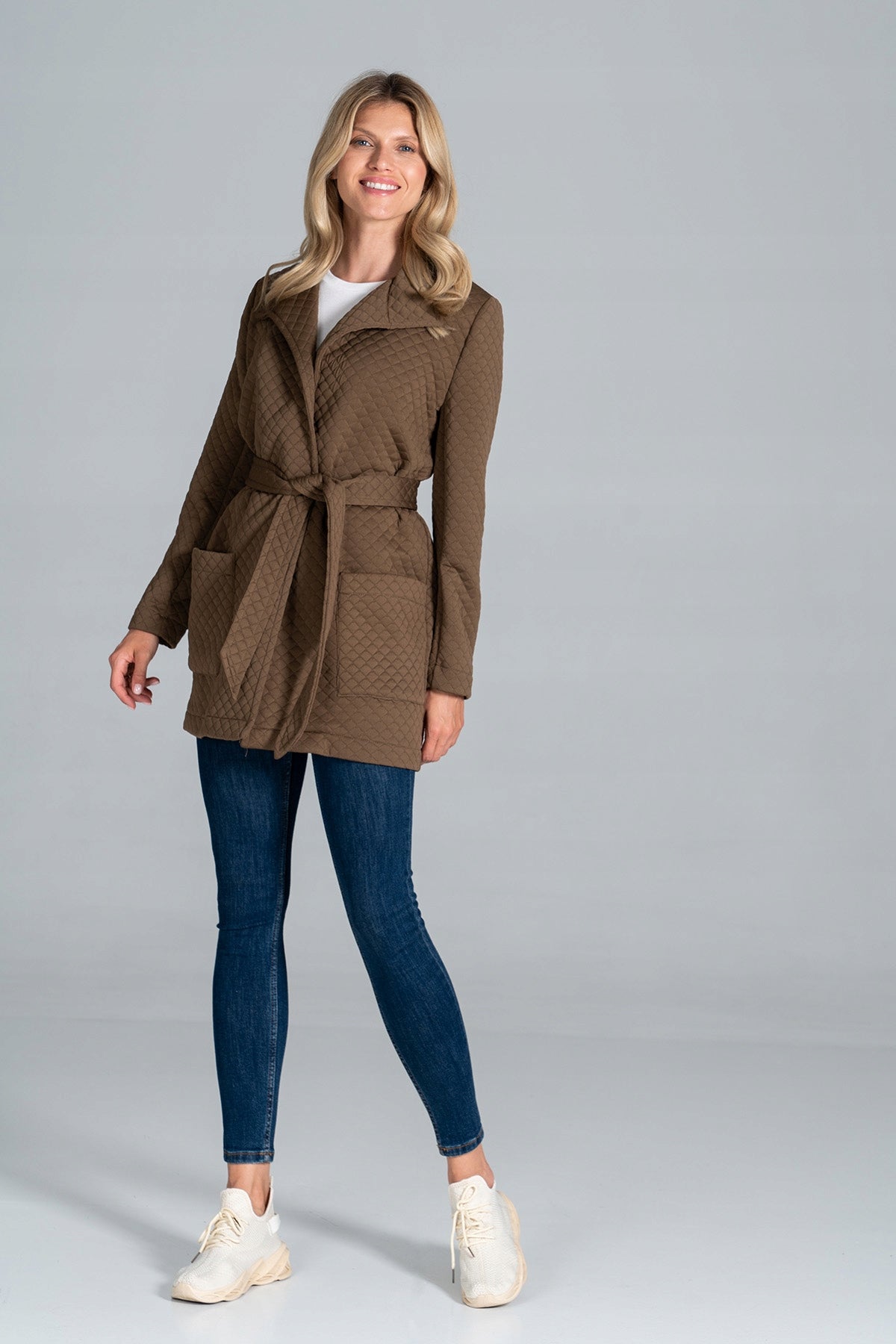 Mantel für Damen Figl M814, braun 