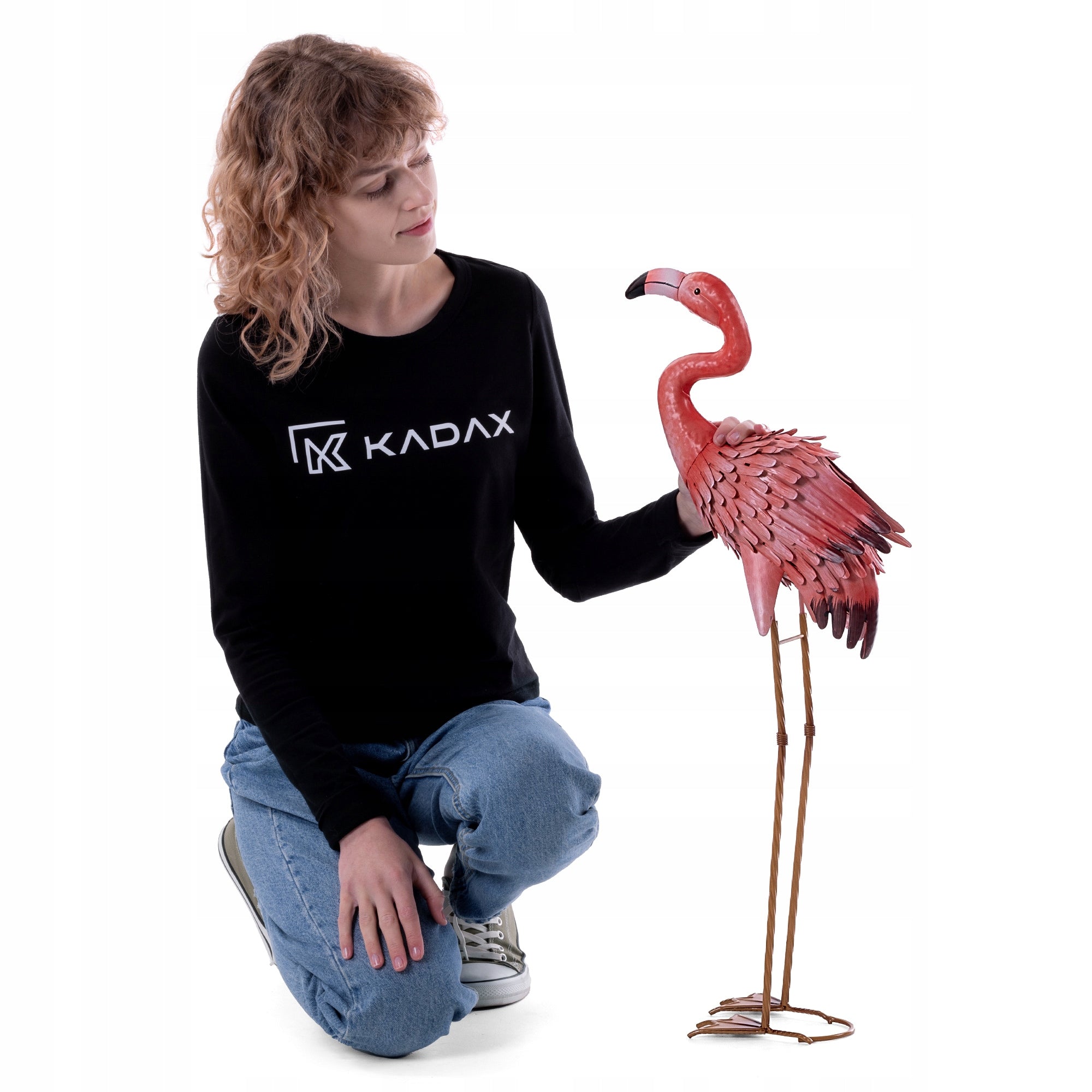 FIGURE FOR GARDEN FLAMINGO 76 cm STEEL GARDEN FIGURINE DECORATION LARGE XXL Packaging status original