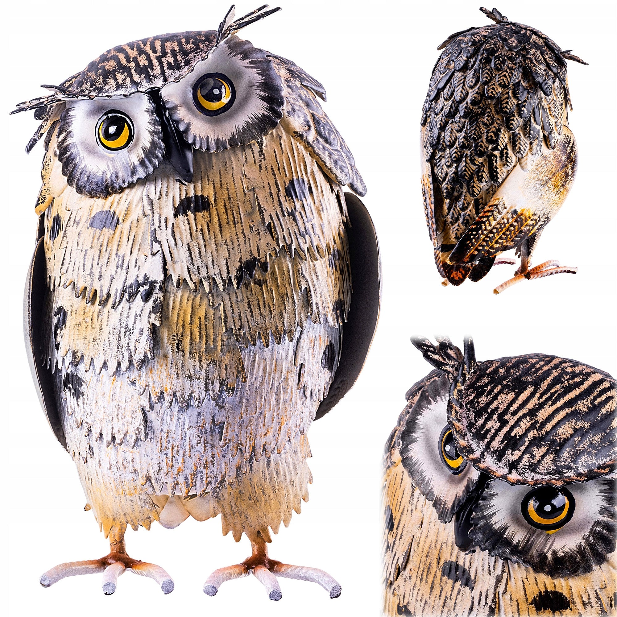 FIGURE FOR GARDEN OWL 22 cm GARDEN STEEL FIGURINE DECORATION BIRD ORNAMENT