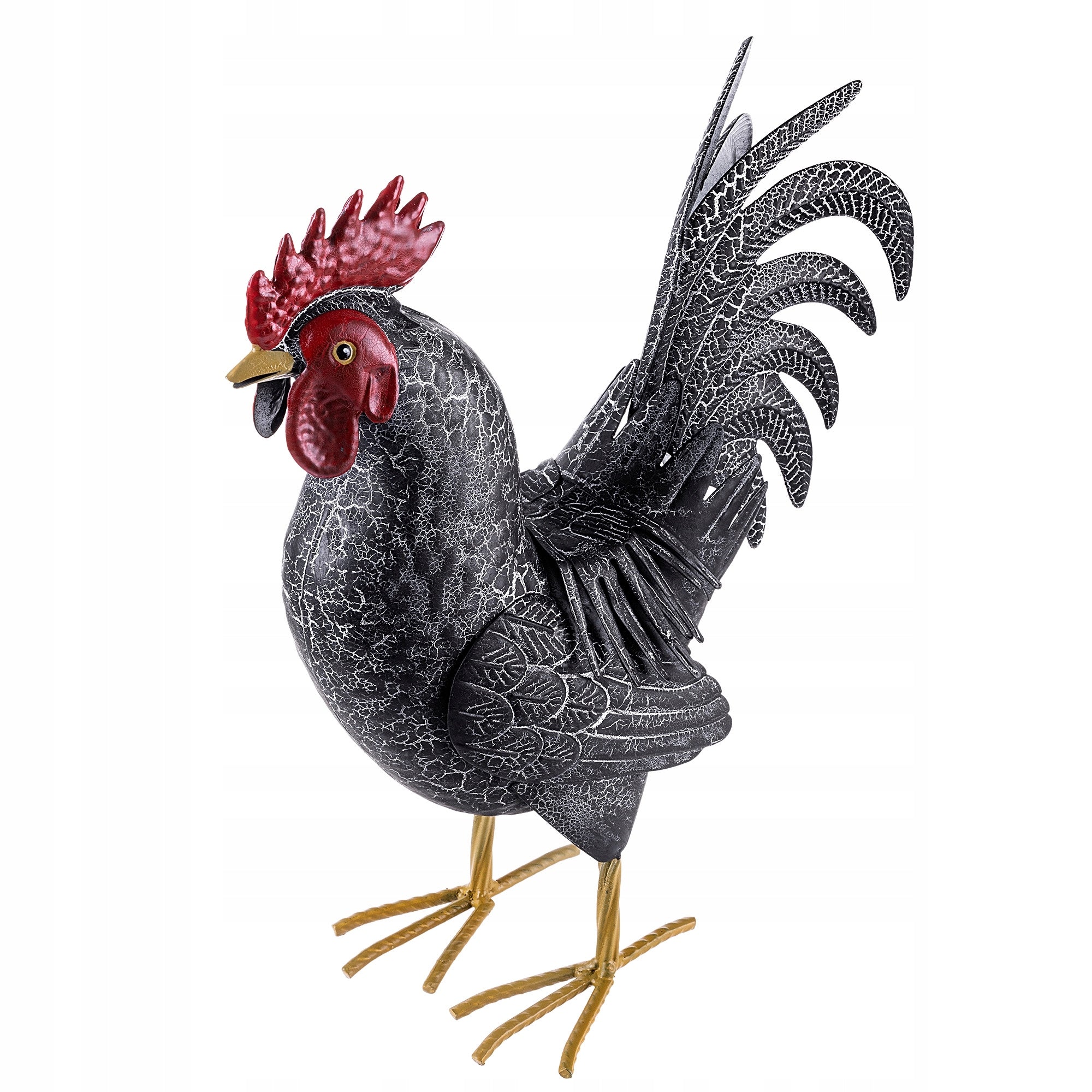 FIGURE FOR GARDEN ROOSTER 37 cm GARDEN STEEL FIGURINE DECORATION LARGE ORNAMENT Type sculpture (figure)