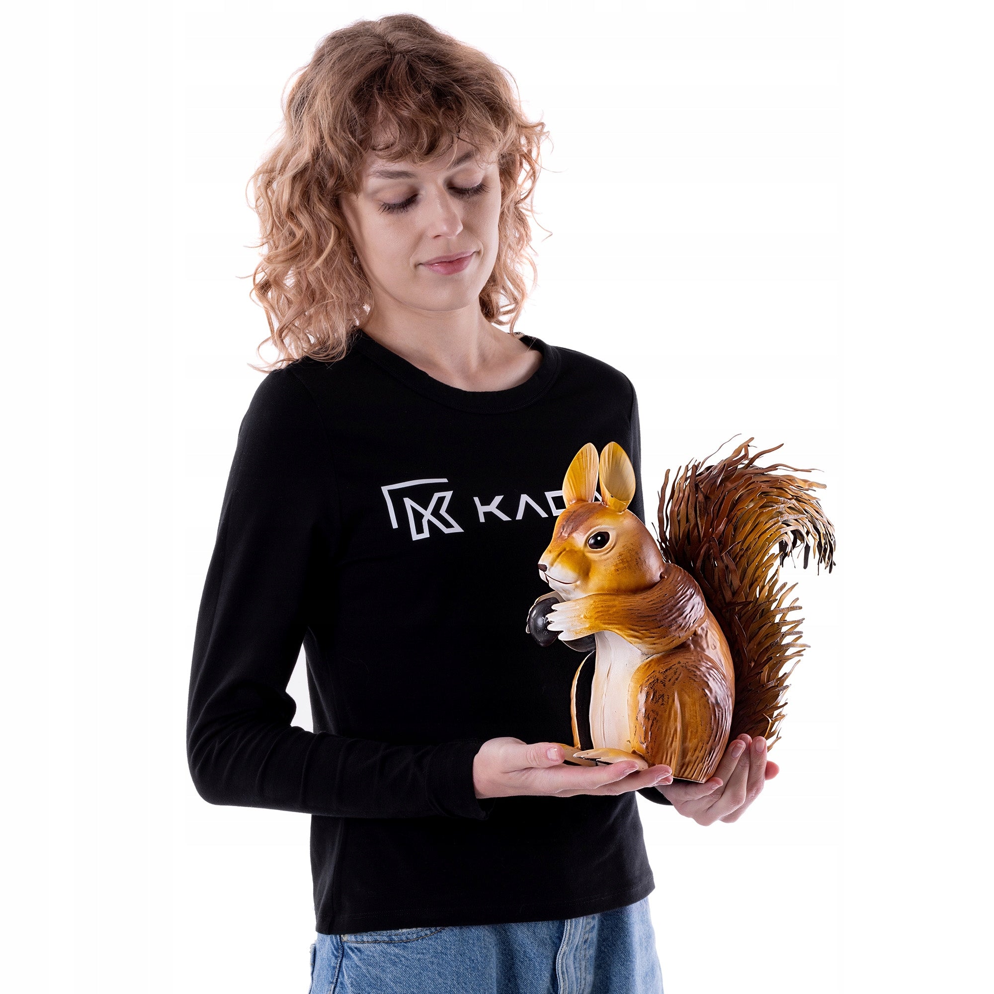 FIGURE FOR GARDEN SQUIRREL 28 cm GARDEN STEEL FIGURINE DECORATION Packaging status original