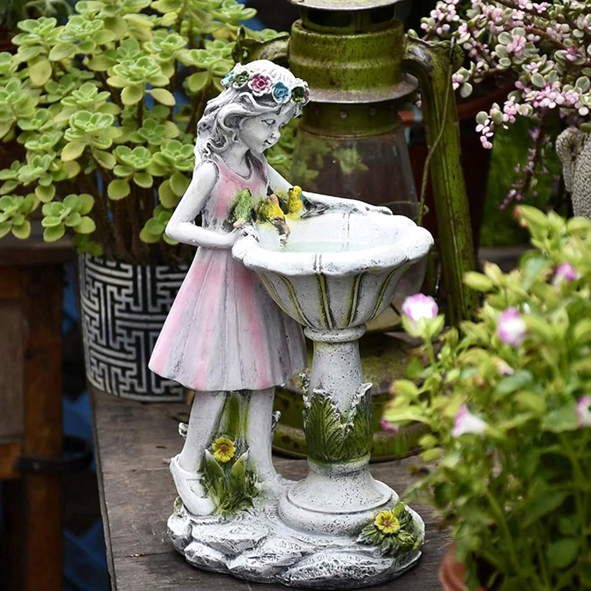 FIGURINE FAIRY GARDEN GNOMES FOR GARDEN RESIN WITH SOLAR LIGHTS Manufacturer no brand