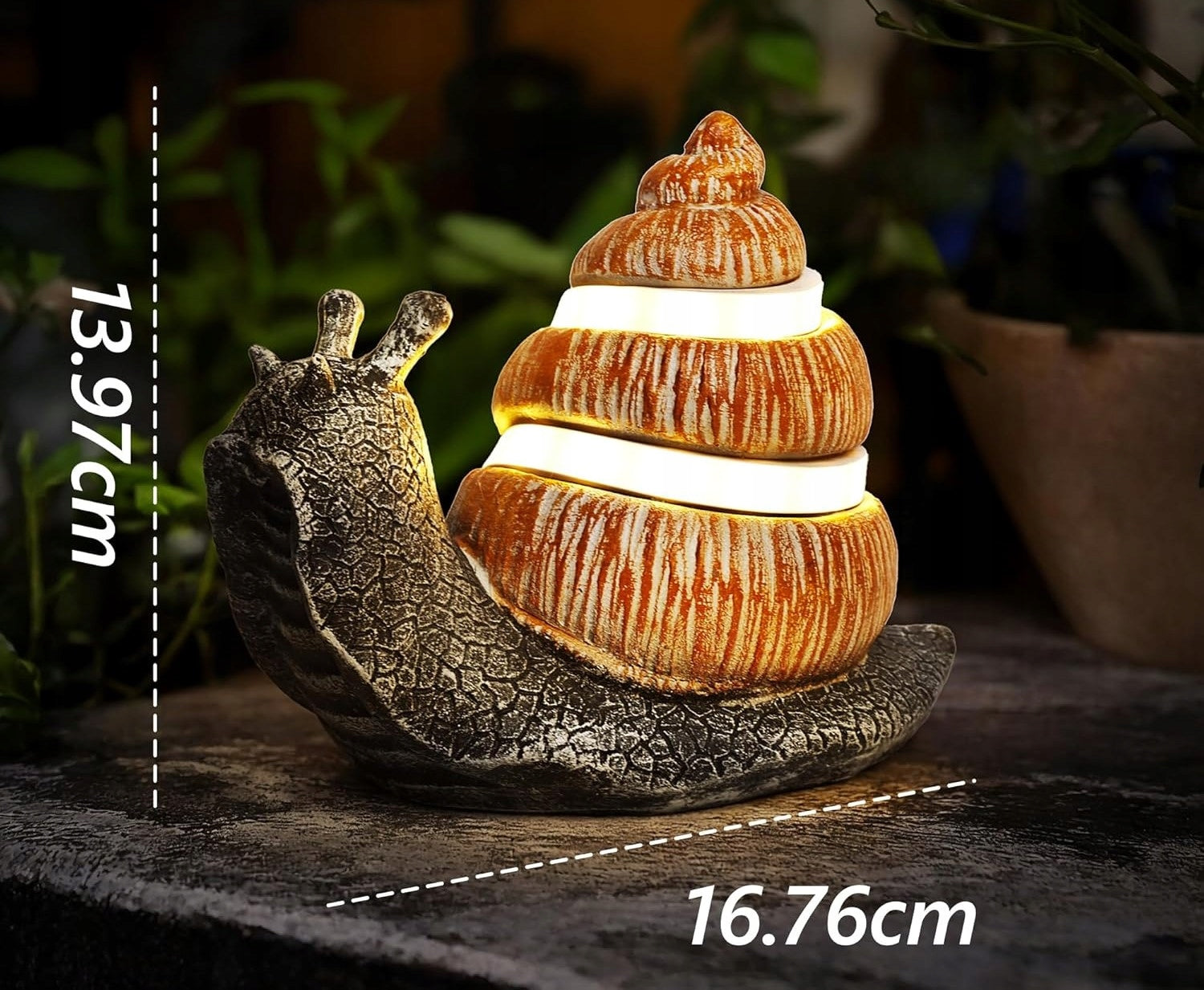 FIGURINE SNAIL GARDEN DECORATION OUTDOOR SOLAR 7 LAMP EAN (GTIN) 4055323283568