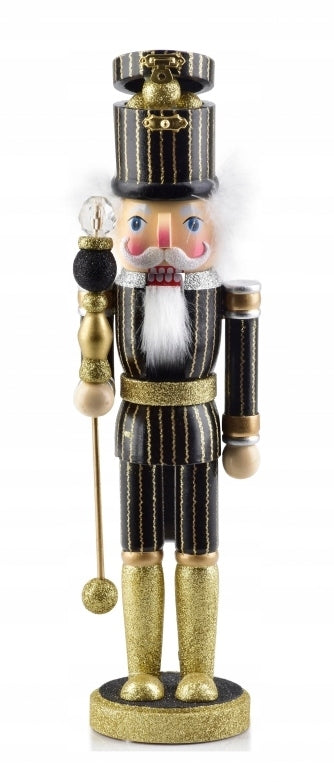 Santa Lila Nussknacker, 38 cm 