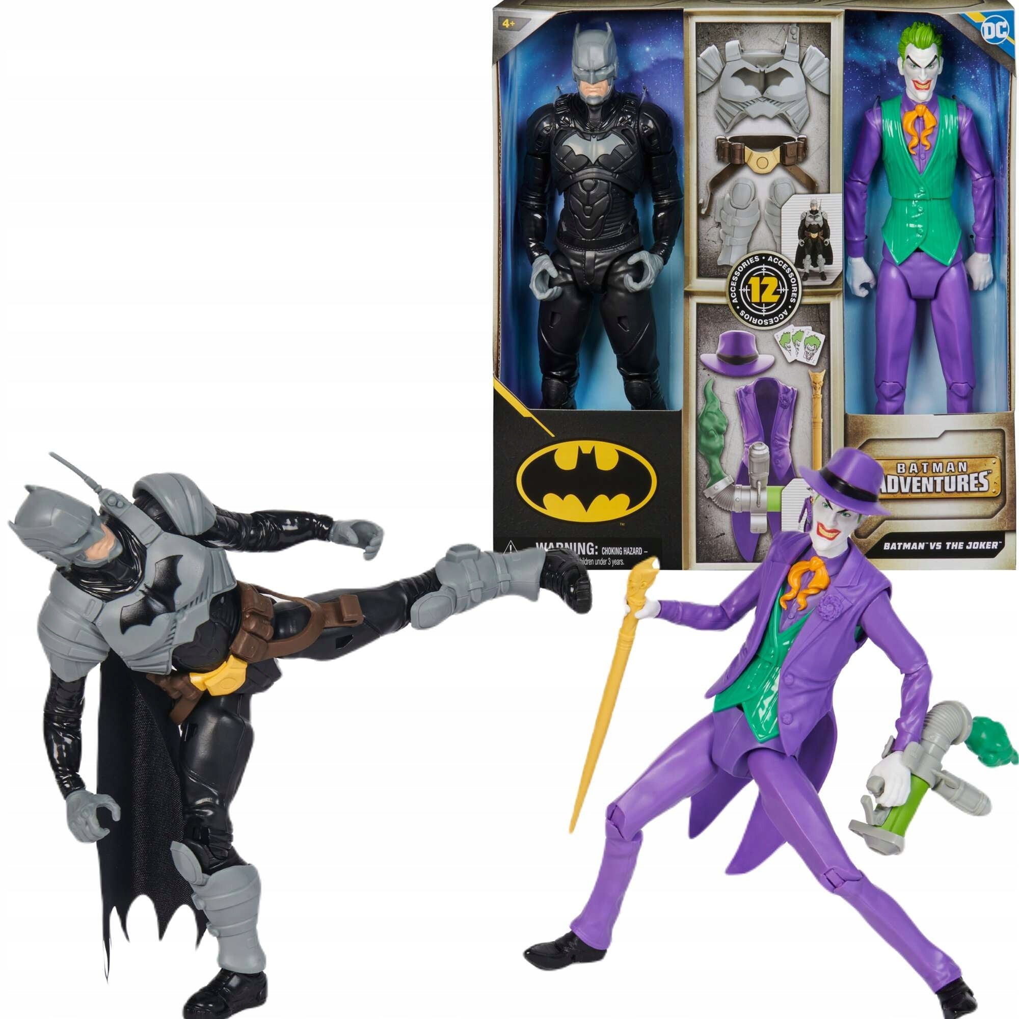 Figūrėlių rinkinys DC Comics FlashBatman vs Joker, 30 cm