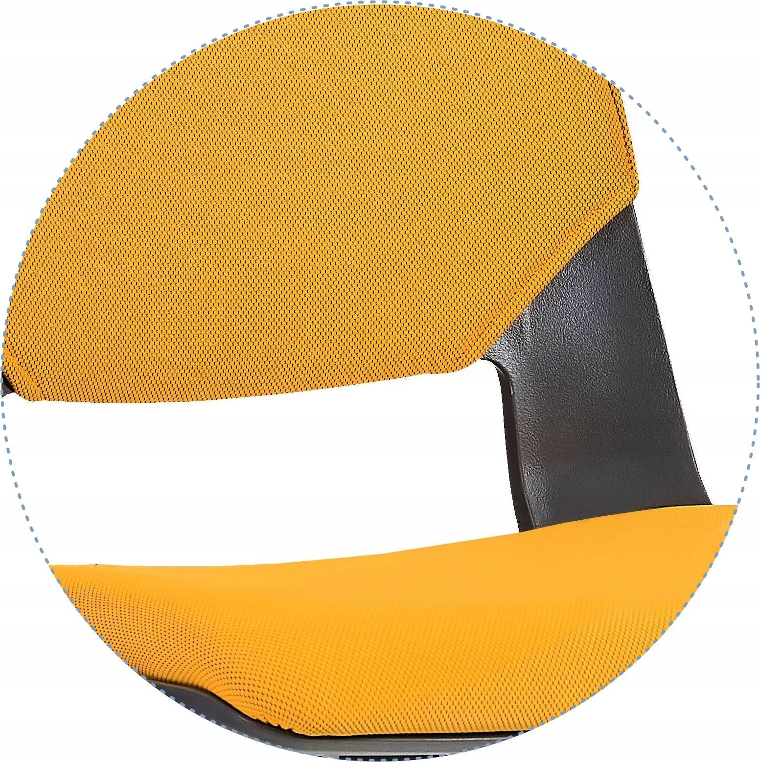 FILA Conference Chair Yellow Office Stationary Fabric Black Frame Brand Unique