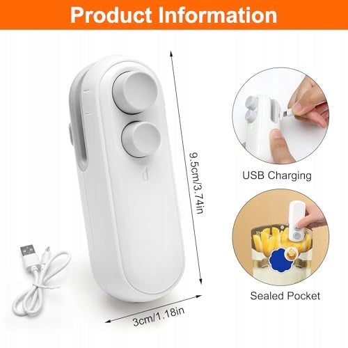 FILM WELDING MACHINE 2IN1 MINI WELDING MACHINE RECHARGEABLE CUTTER FOR BAGS plastic Model B0D83K7Z54