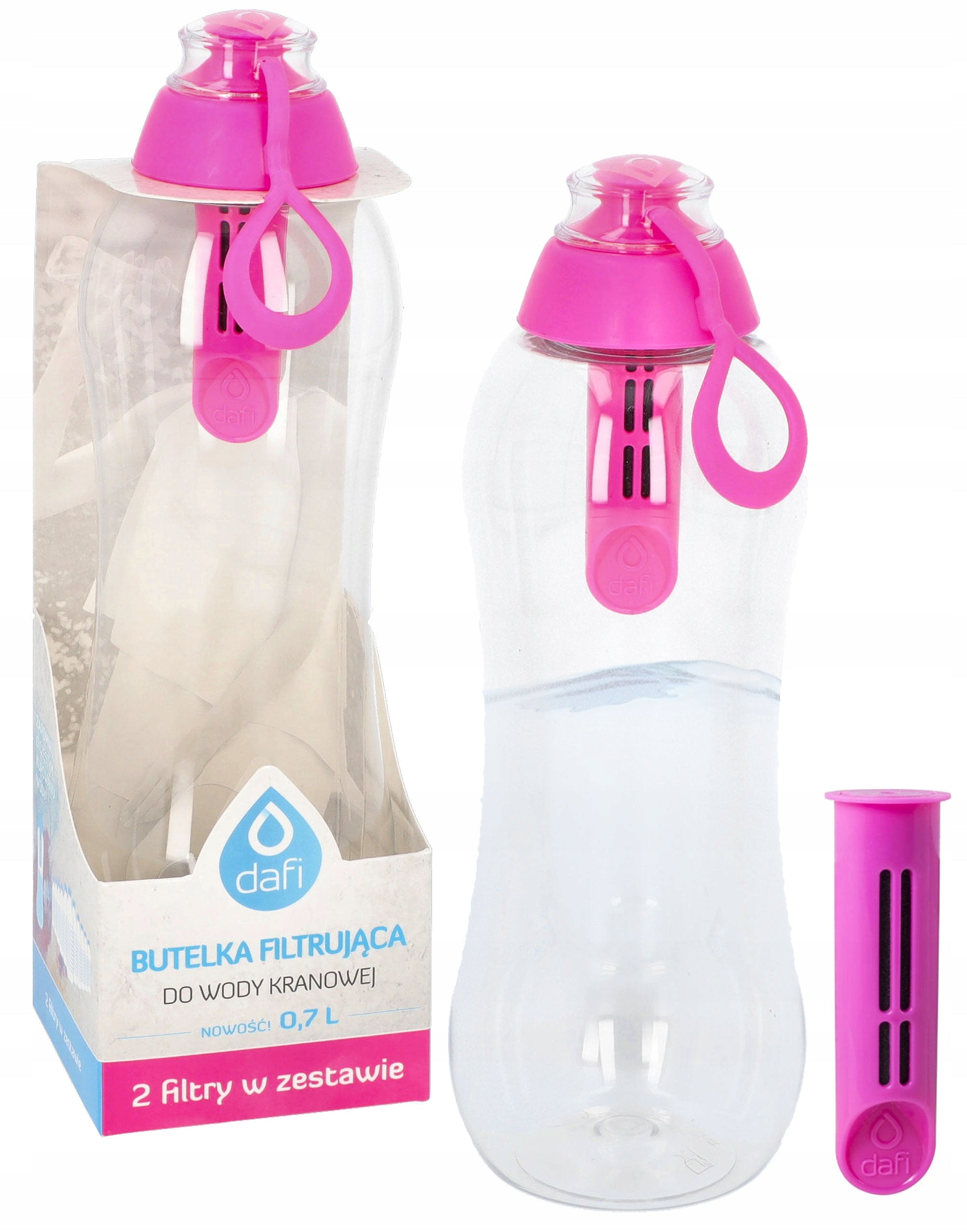 FILTER BOTTLE DAFI 0,7L + 2 ROSE FILTERS