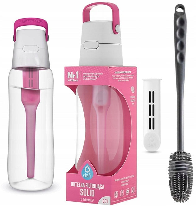FILTER BOTTLE DAFI SOLID 0,7l FLAMINGO + SILICONE BRUSH