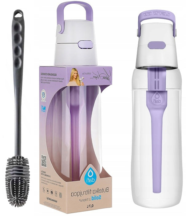 FILTER BOTTLE DAFI SOLID 0,7l LAVENDER / PURPLE + SILICONE BRUSH