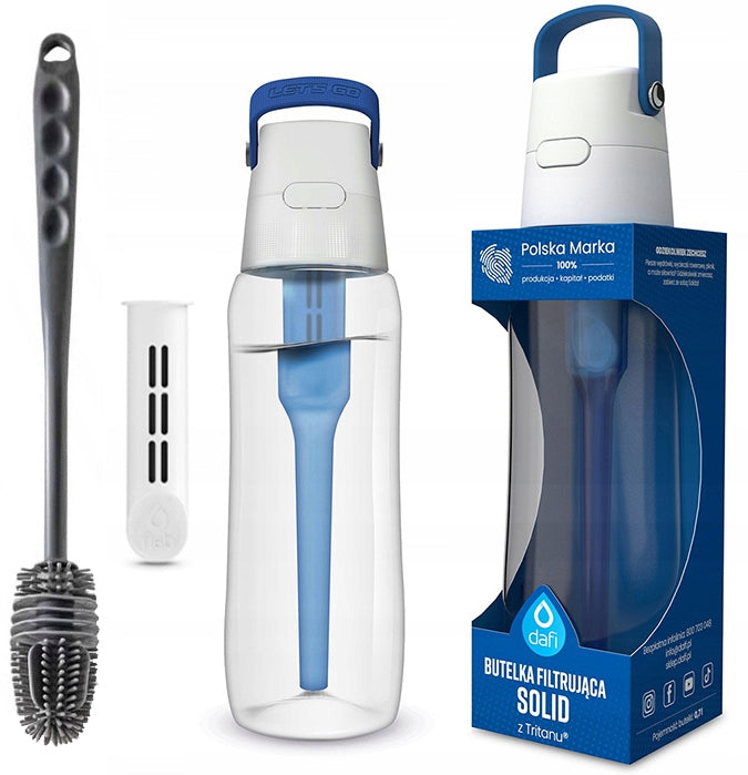 FILTER BOTTLE DAFI SOLID 0,7l SAPPHIRE / BLUE + SILICONE BRUSH