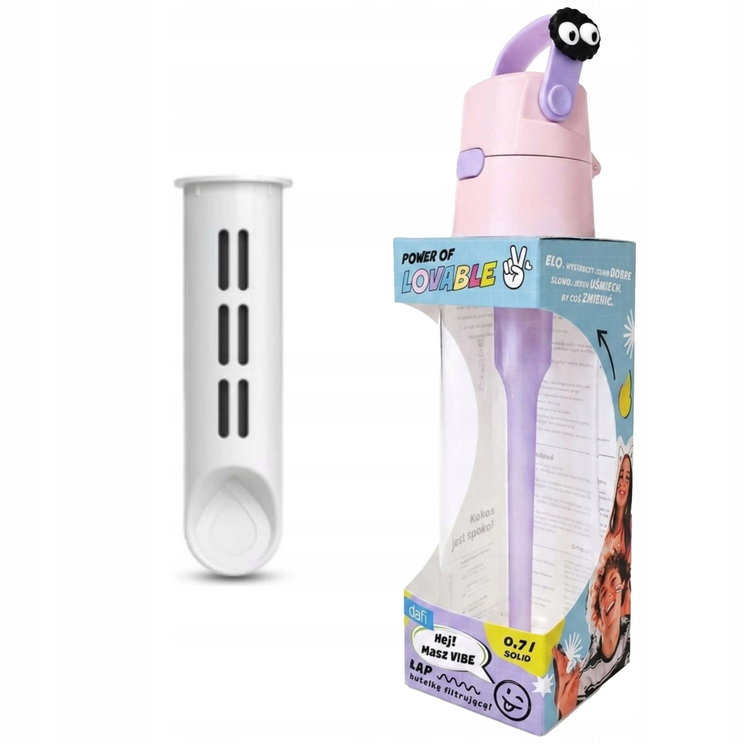 FILTER BOTTLE PINK PURPLE DAFI SOLID TRITAN 0,7L POWER OF LOVABLE