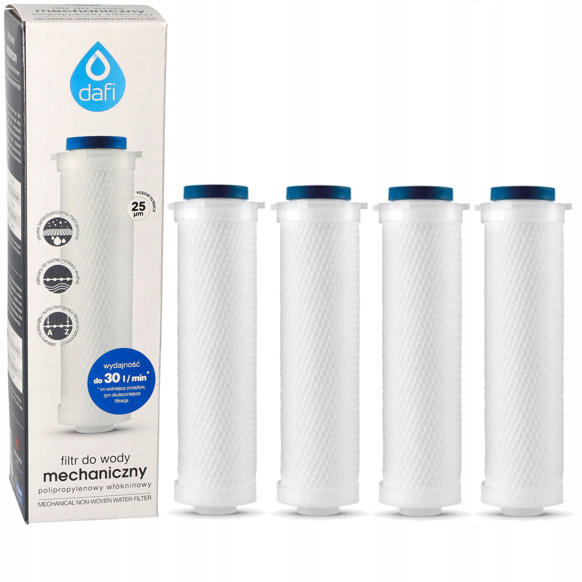 FILTER FLOW CARTRIDGE DAFI POLYPROPYLENE x4