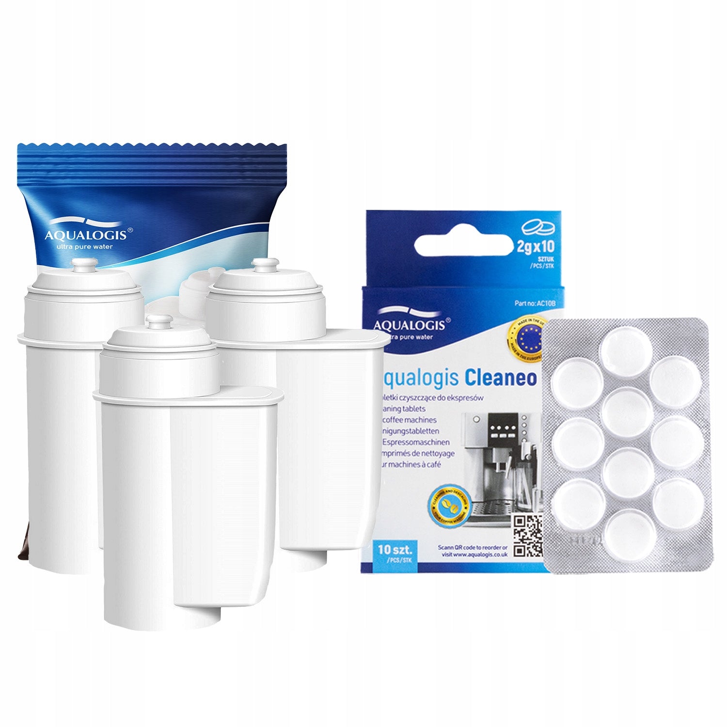 FILTER FOR SIEMENS EQ.3 EQ.6 EQ.9 - 3PCS + CLEANING TABLETS