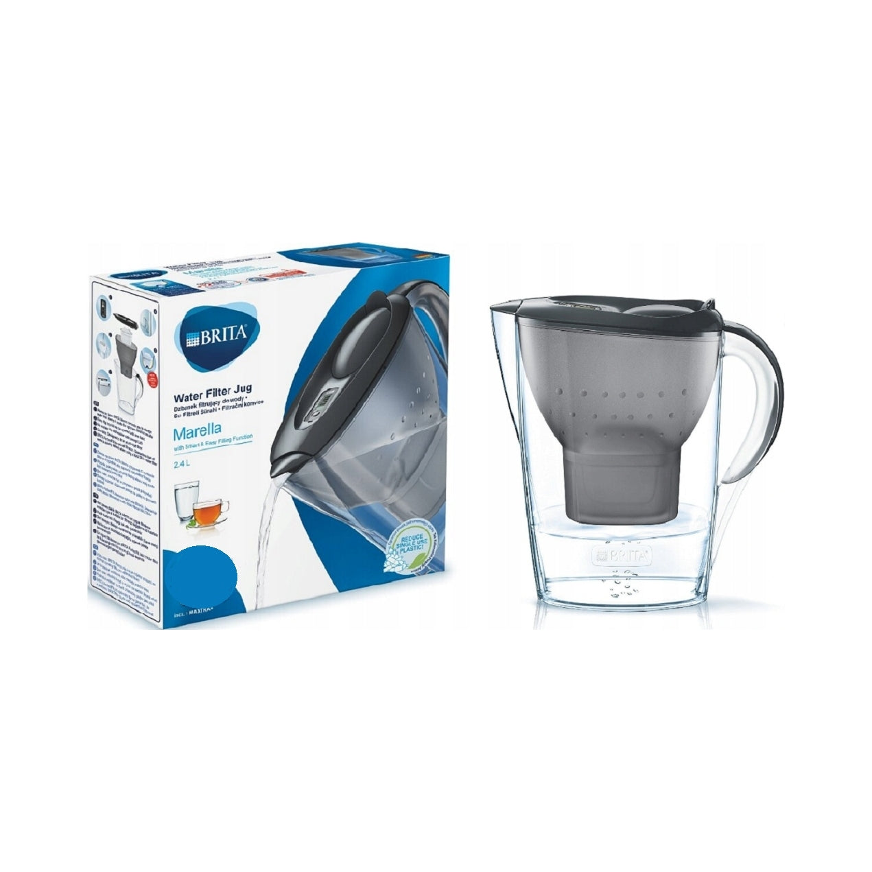 FILTER JUG BRITA MARELLA COOL 2,4l GRAPHITE + CARTRIDGE BRITA MAXTRA PRO Brand Brita