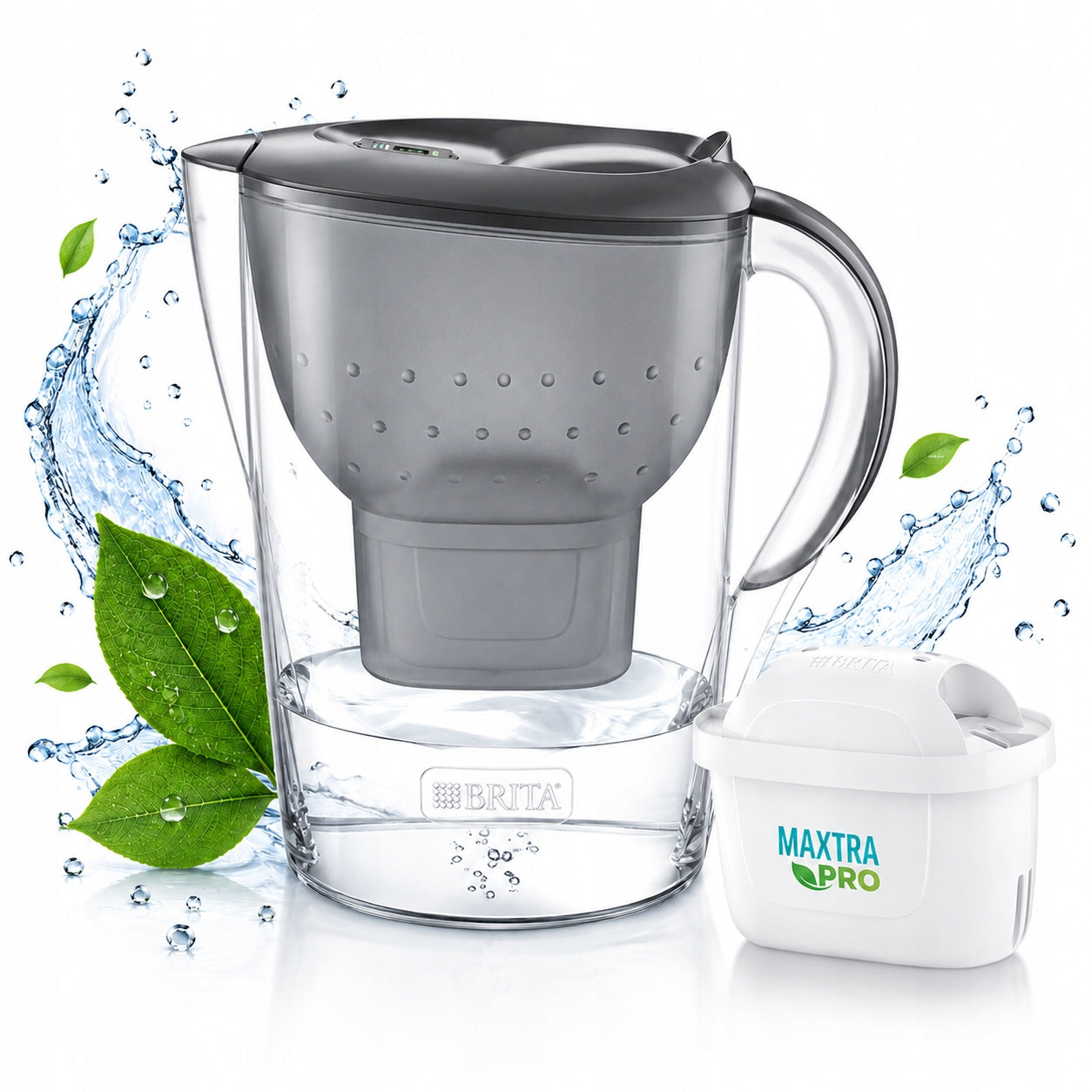 FILTER JUG BRITA MARELLA COOL 2,4l GRAPHITE + CARTRIDGE BRITA MAXTRA PRO