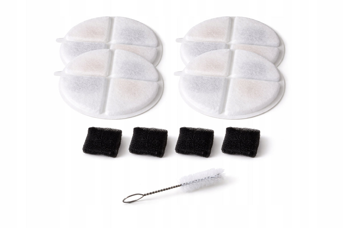FILTER REPLACEMENT SET FOR FOUNTAIN 4 PIECES + TOOTHBRUSH WF006LS