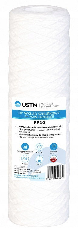 FILTER WATER CARTRIDGE STRING FILTER PRE-FILTRATION 10" 10 MICRONS