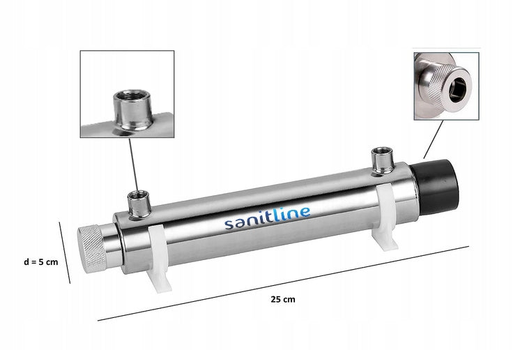 FILTER WATER LAMP STERILIZER UV lamp STEEL 11W PHILIPS ATEST PZH Manufacturer code UV 11W-PH-SL04