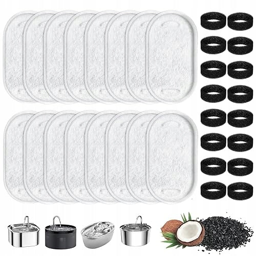 FILTERS FOR CAT FOUNTAIN SET OF 32 PCS ACTIVATED CARBON FOAM