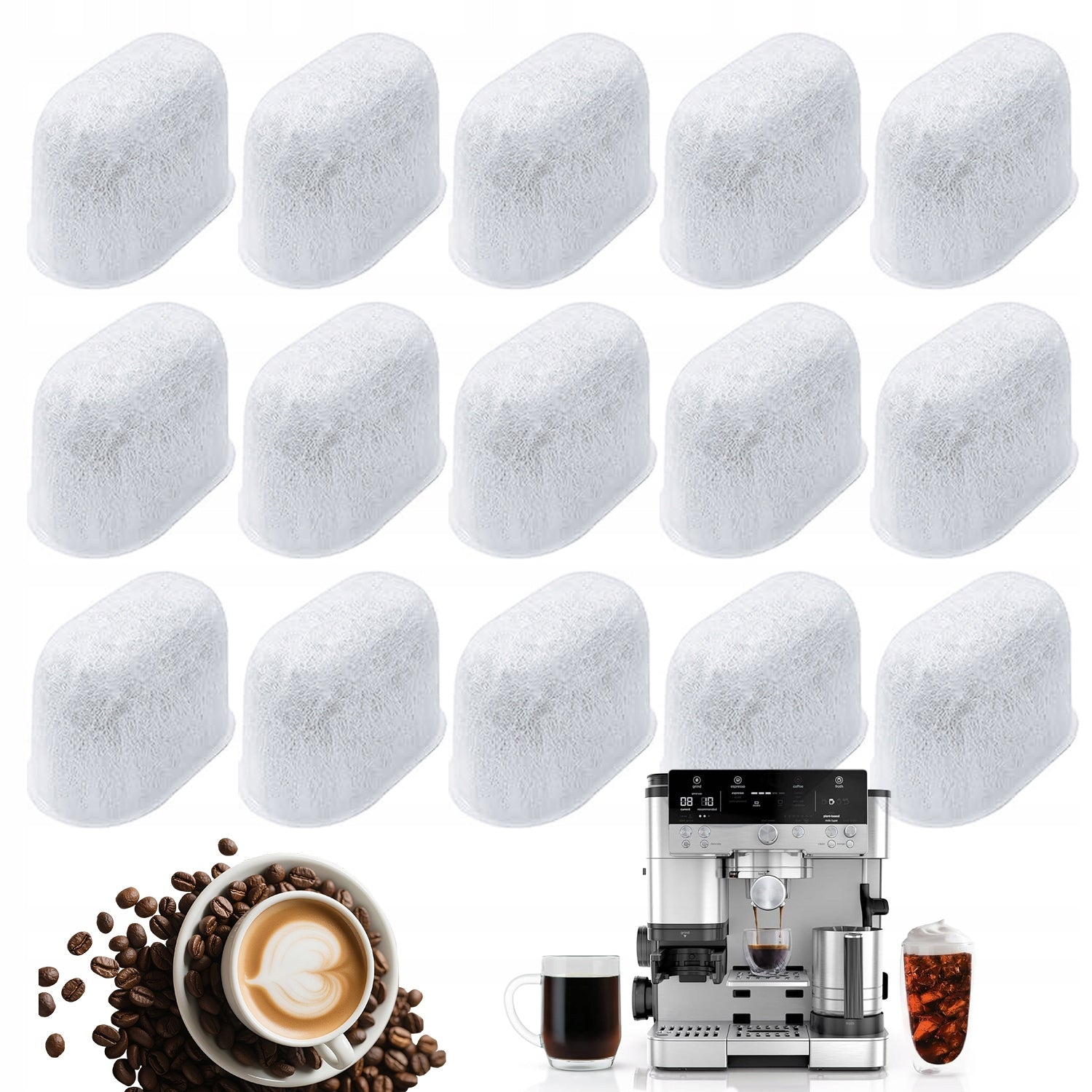 FILTERS FOR NINJA MACHINE 15 PCS WATER PURIFICATION AND BETTER COFFEE EXTRACTION