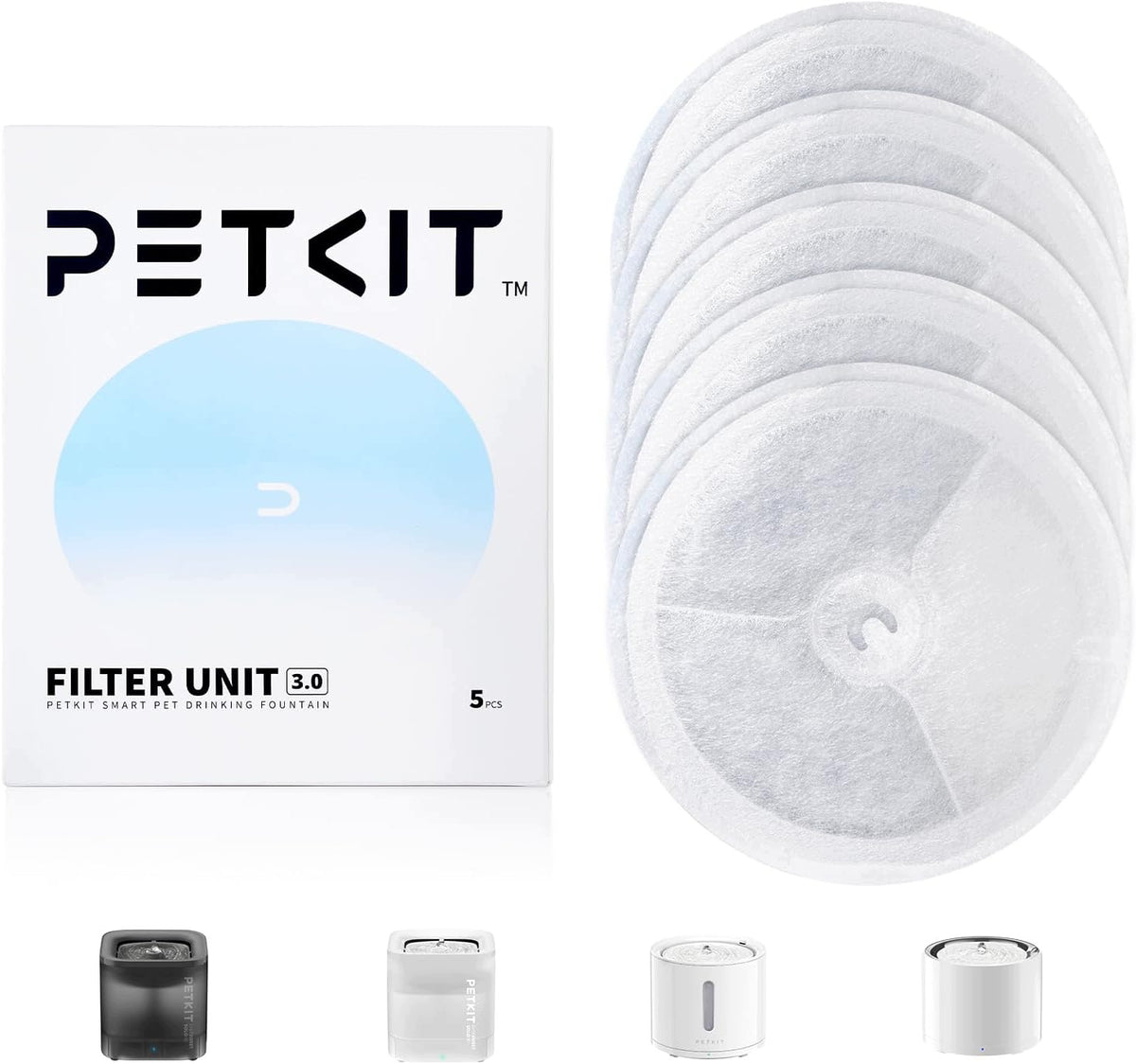 FILTERS FOR WATER FOUNTAIN PETKIT EVERSWEET 2 3 PUREDRINK 5 PCS