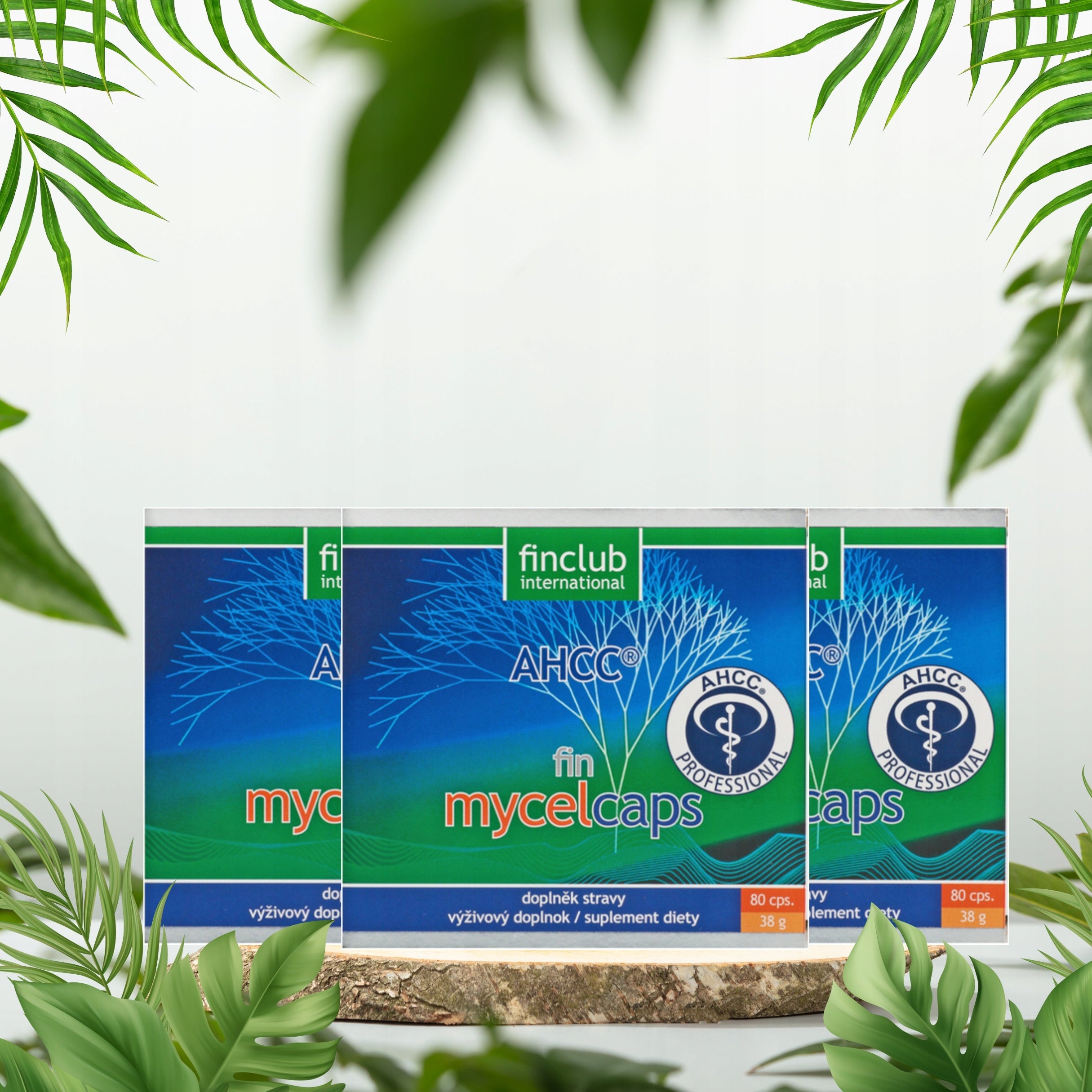 FIN resistance Mycelcaps FinClub AHCC 80 capsules x 3 pack Expiration date at least 3 months from the date of purchase