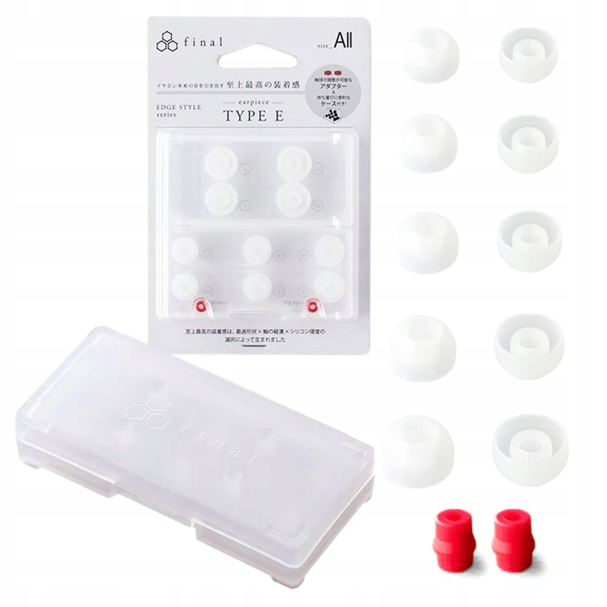 FINAL AUDIO EARPIECE TYPE E IN-EAR HEADPHONE TIP SET 5 PAIRS