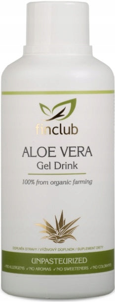 FINCLUB Aloe Vera Gel Drink - 100 % organic aloe vera gel for drinking 530 ml