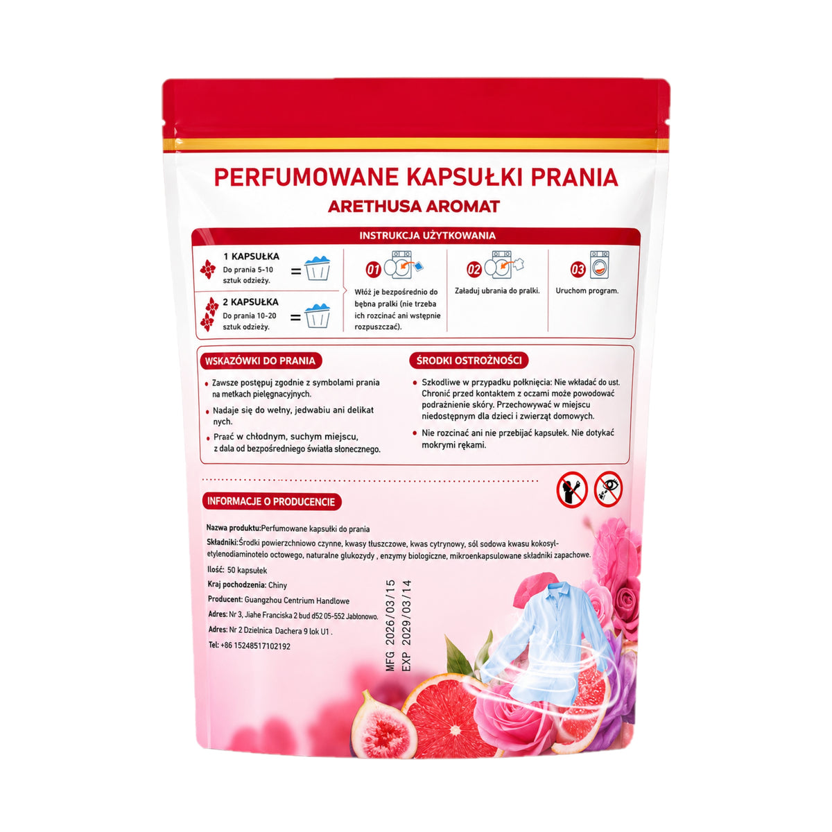 FIND QUEEN 5in1 PERFUMED WASHING CAPSULES – ARETHUSA AROMA 50 PCS. Packaging status original