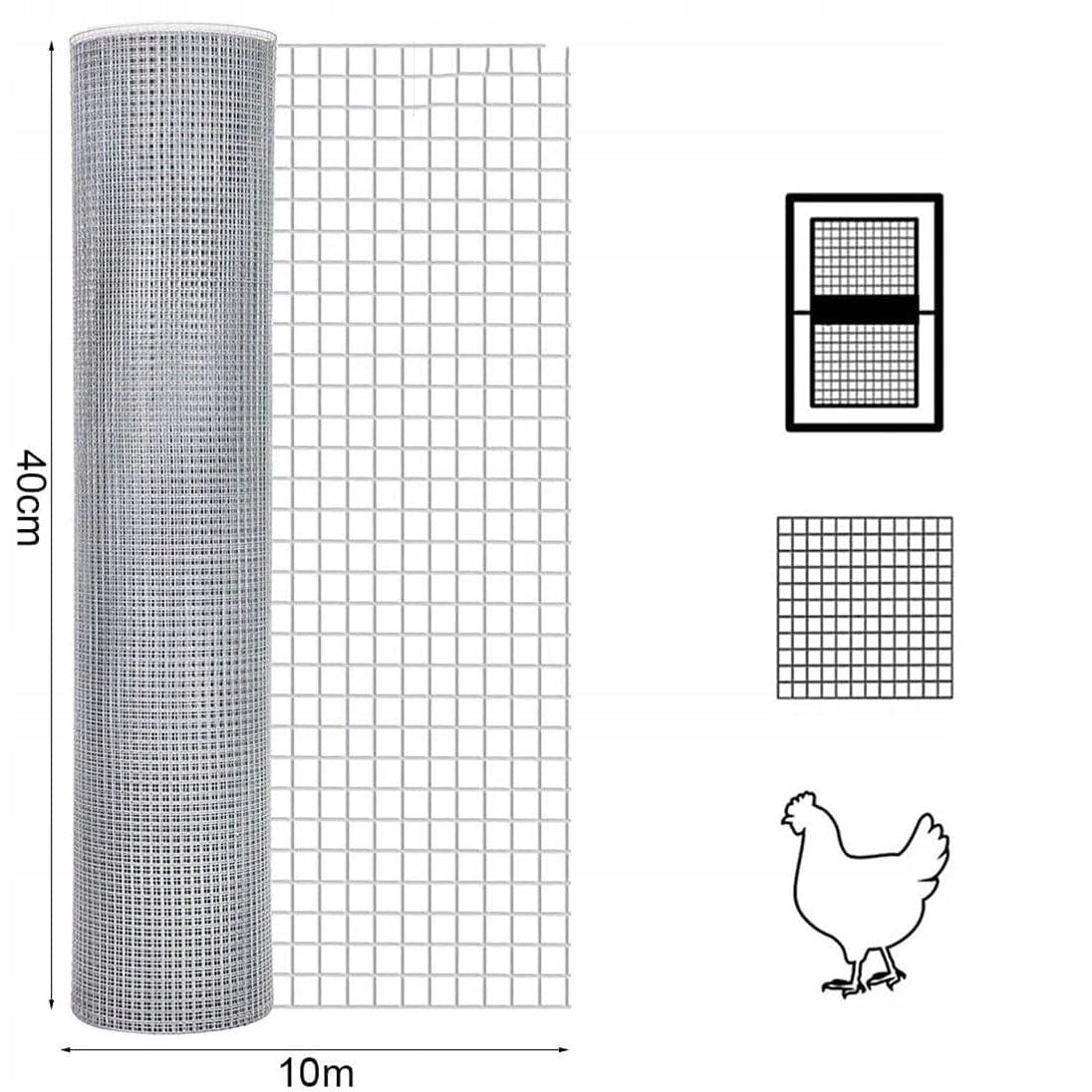 FINE MESH WIRE GRATING METAL WIRE MESH IN ROLL 0,4X10M Brand no brand