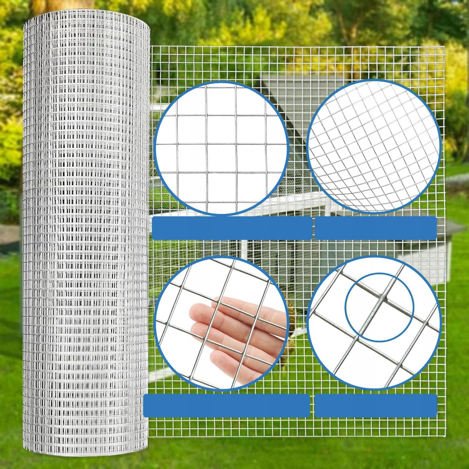 FINE MESH WIRE GRATING METAL WIRE MESH IN ROLL 0,4X10M Manufacturer code siatka druciana 40cmX10m