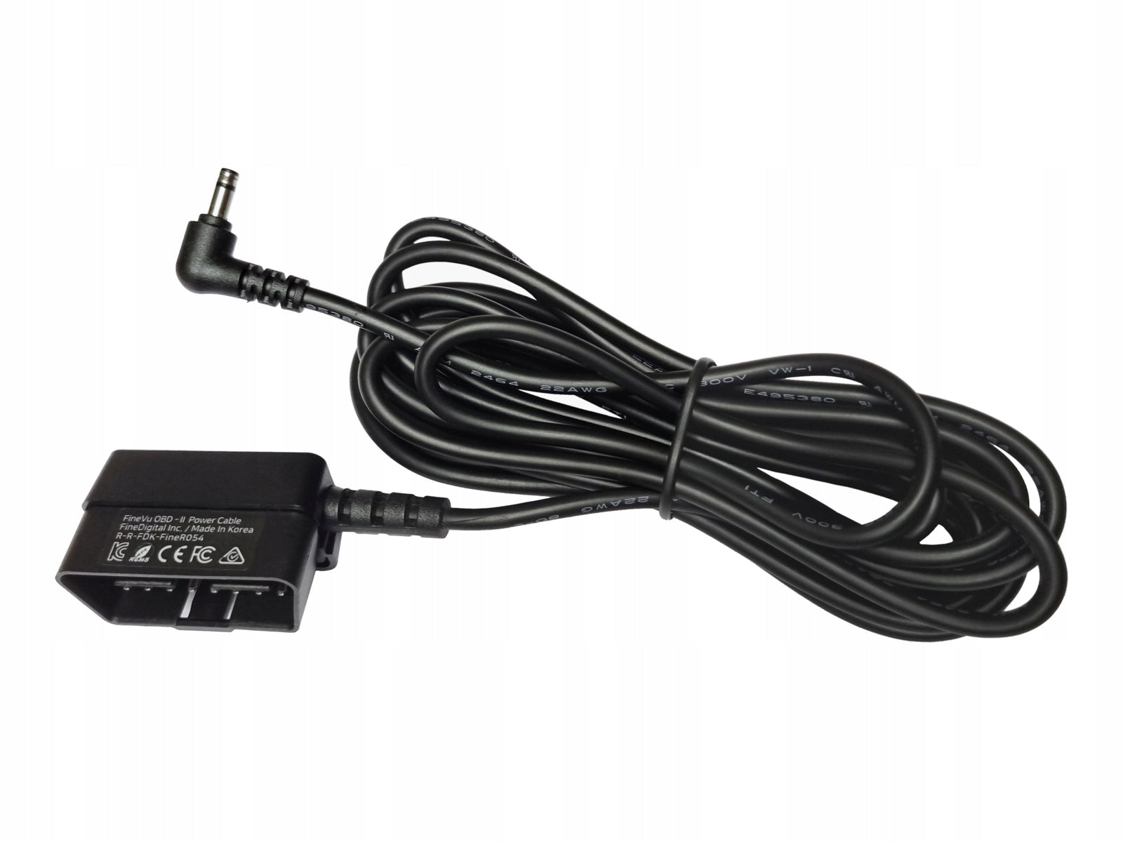 FINEVu recorder power cable with OBD-II socket, Parking mode support